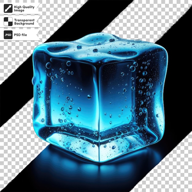 PSD des cubes de glace sur fond transparent