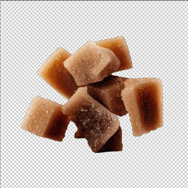 PSD cubes de sucre caramélisé clipart