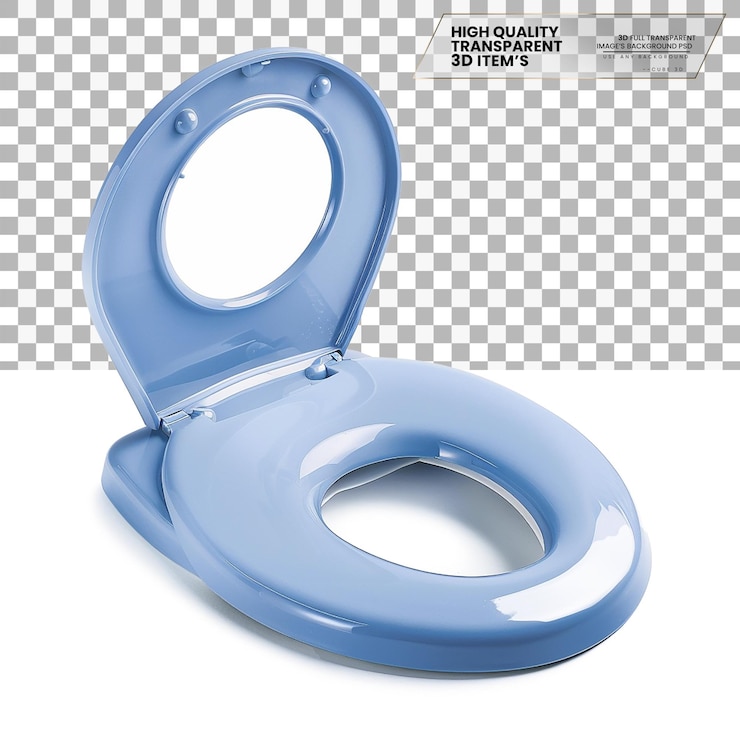 PSD cubierta para el asiento del inodoro cubierta utilizada para proteger o decorar el asiento de inodoro en superficie transparente
