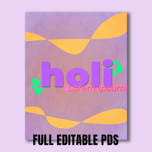 PSD cubierta de holi