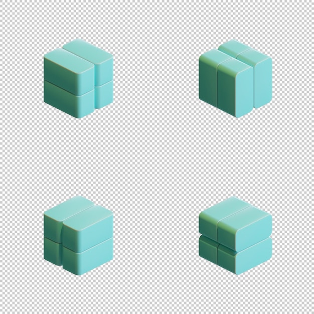 Cubo 3D Render Design Element 09