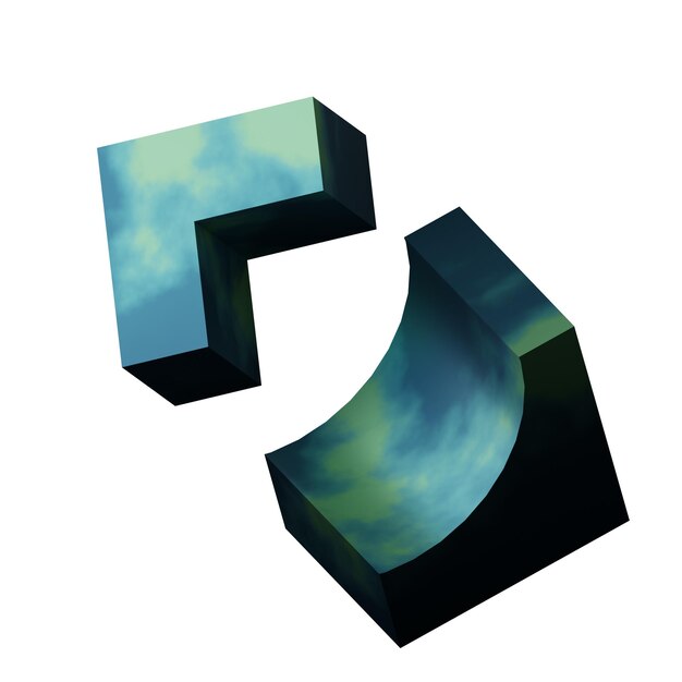 PSD cubo abstracto shape_3d holográfico