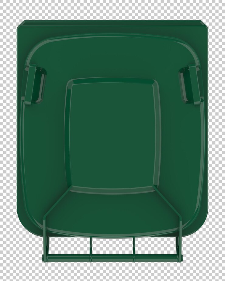 PSD cubo de basura en la ilustración de renderizado 3d de fondo transparente