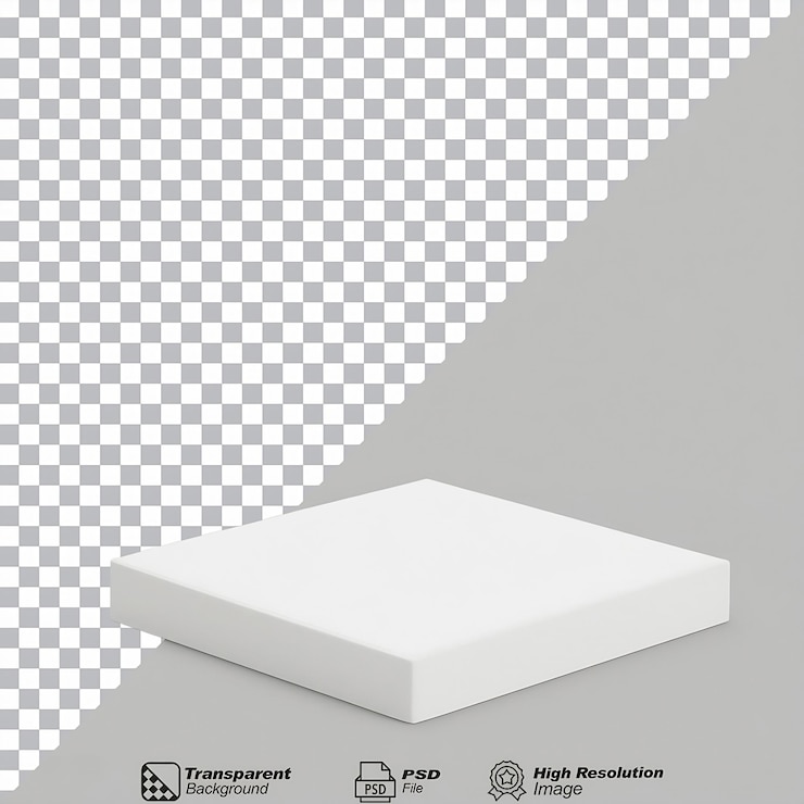 PSD un cubo blanco sencillo aislado