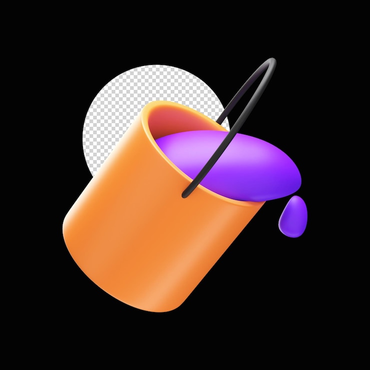 PSD cubo de color púrpura icono 3d contra el fondo negro