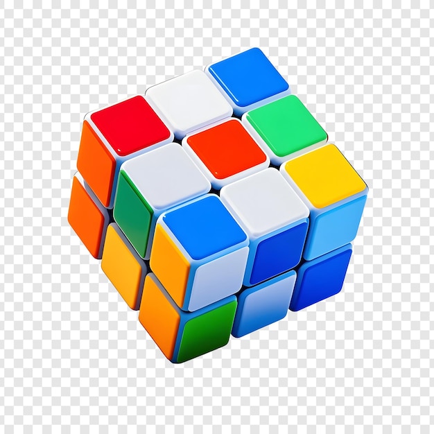 un cubo colorido con uno que tiene el número 5 en él
