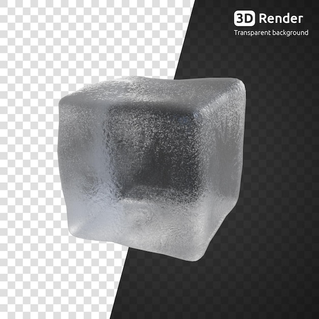 Cubo de hielo 3d render aislado