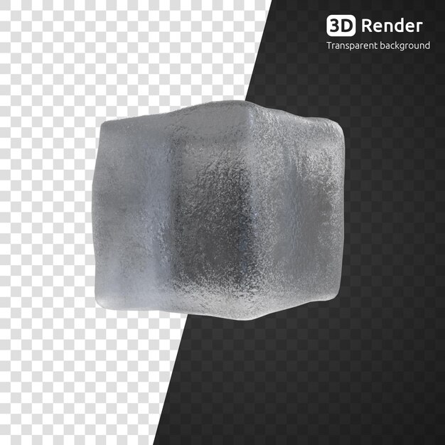 Cubo de hielo 3d render aislado