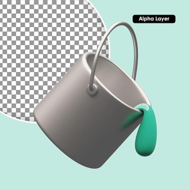 PSD cubo icono de renderizado 3d