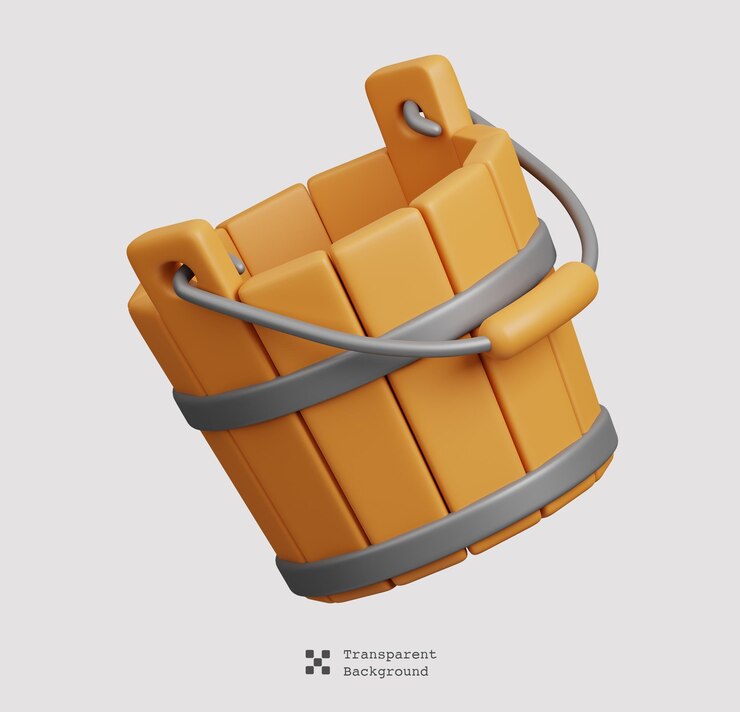 PSD cubo de leche aislado. conjunto de iconos de granja y agricultura. ilustración de render 3d de estilo de dibujos animados lindo