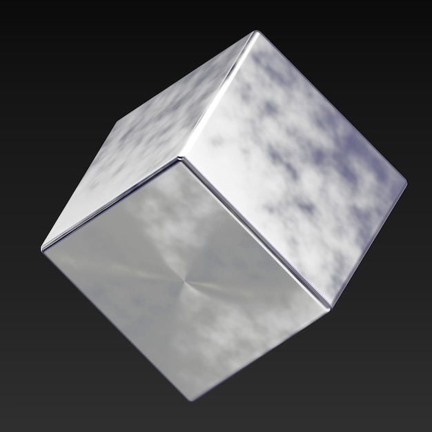 un cubo con nubes en el cielo y nubes