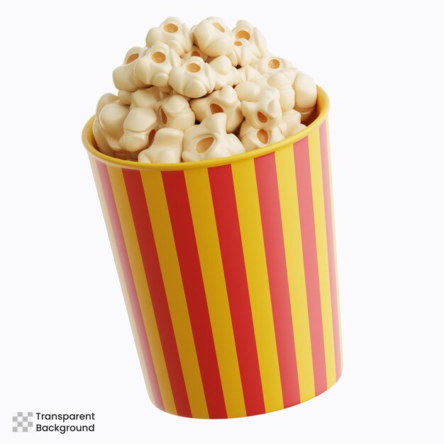 El cubo de palomitas de maíz 3D