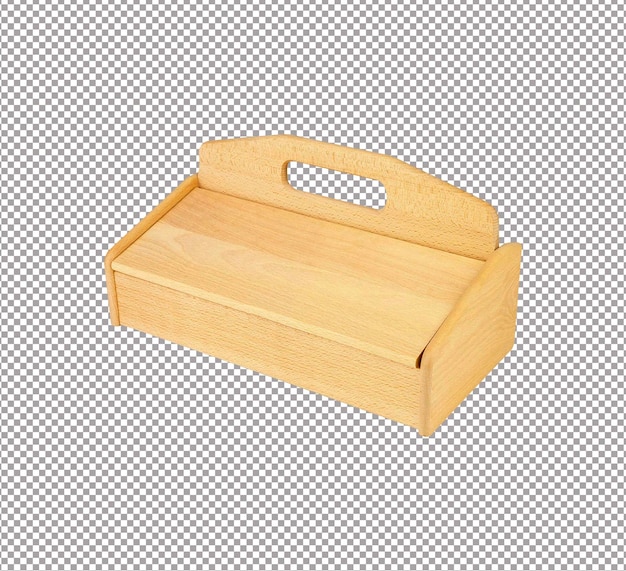 Cubo de pan de madera para pan aislado
