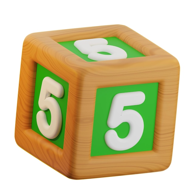 Cubo de puzle de números de madera