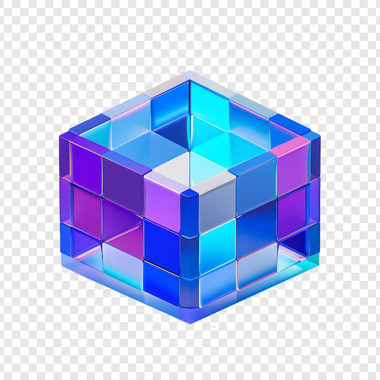 PSD un cubo que tiene la palabra cubo