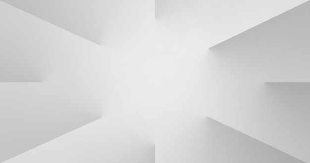 Cubos brancos com um fundo branco e um quadrado branco
