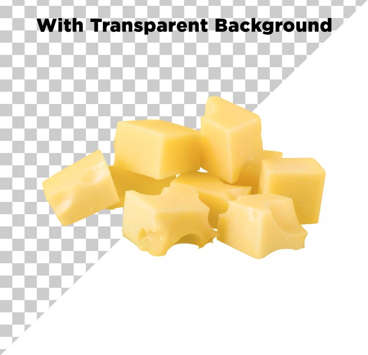 PSD los cubos de queso png psd en un fondo transparente