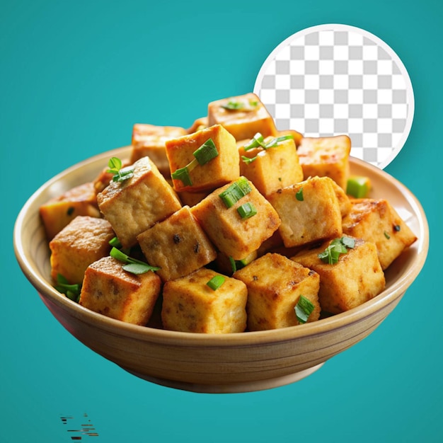 Cubos de tofu asados
