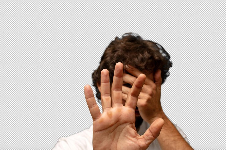 PSD cubrirse la cara con la mano y poner la otra mano al frente para evitar que la cámara rechace fotos o imágenes