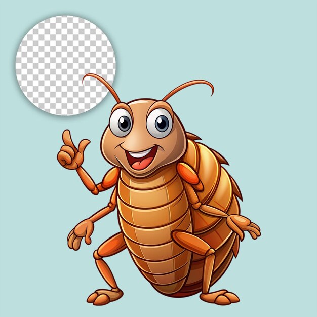 cucaracha sobre un fondo transparente