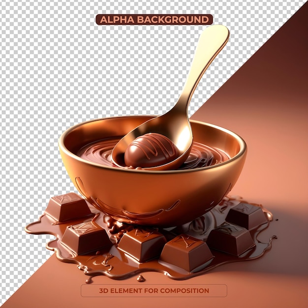 PSD cuchara con chocolate