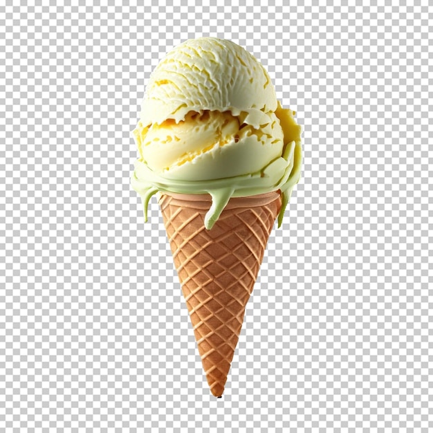 PSD cuchara de helado sobre fondo transparente