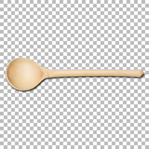 La cuchara de madera aislada en un elemento de fondo plano se puede utilizar para el proyecto de diseño