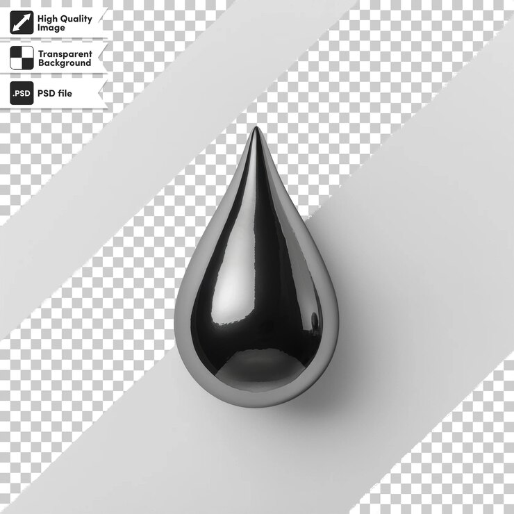 PSD una cuchara de plata se muestra con una imagen de una gota de agua