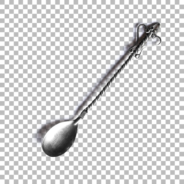 Cuchara de plata de vista superior para el diseño de su activo