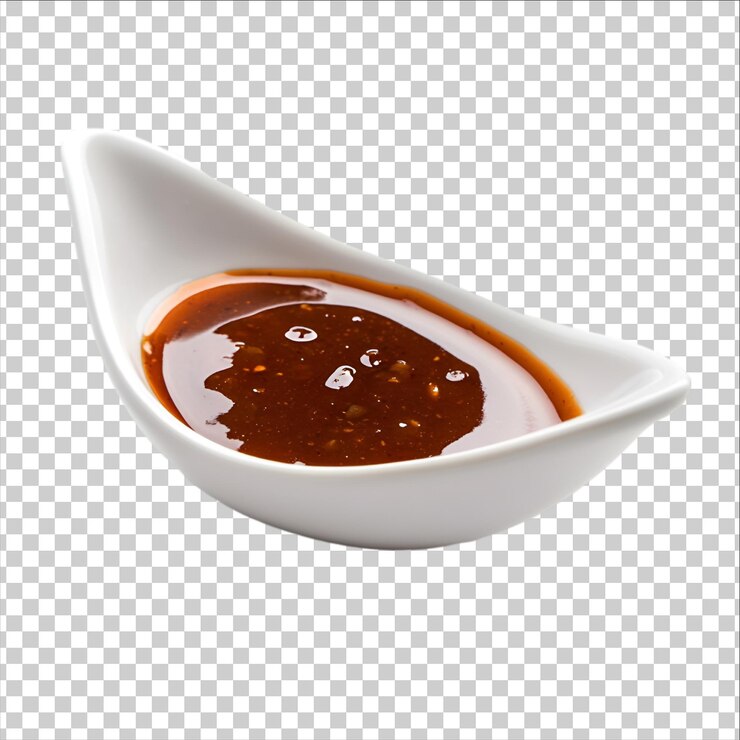 PSD una cuchara con salsa está al revés