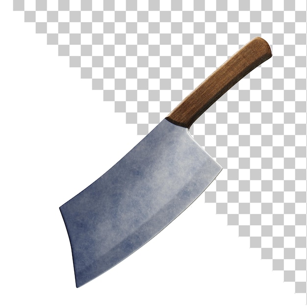 Cuchilla de carne aislada sobre un fondo blanco cuchillo de chef 3d render