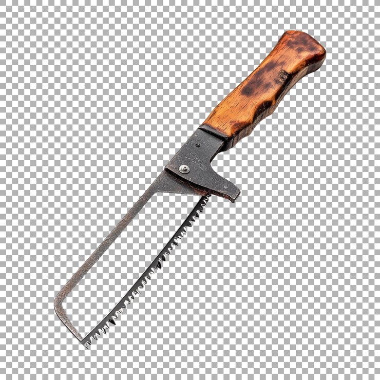PSD cuchillo de cocina en bruto sobre un fondo transparente generado por ai