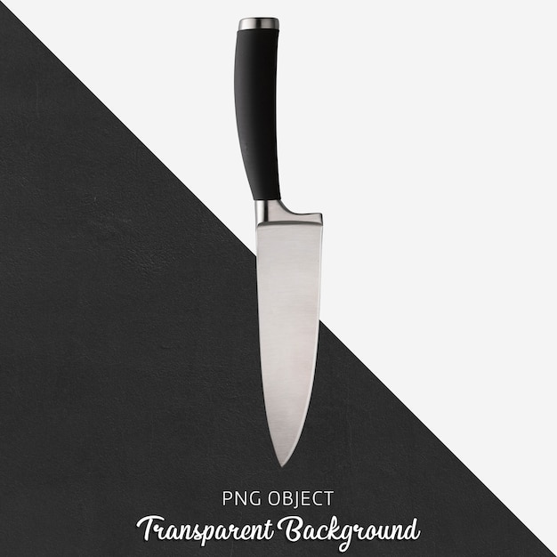 Cuchillo de cocina mango negro transparente