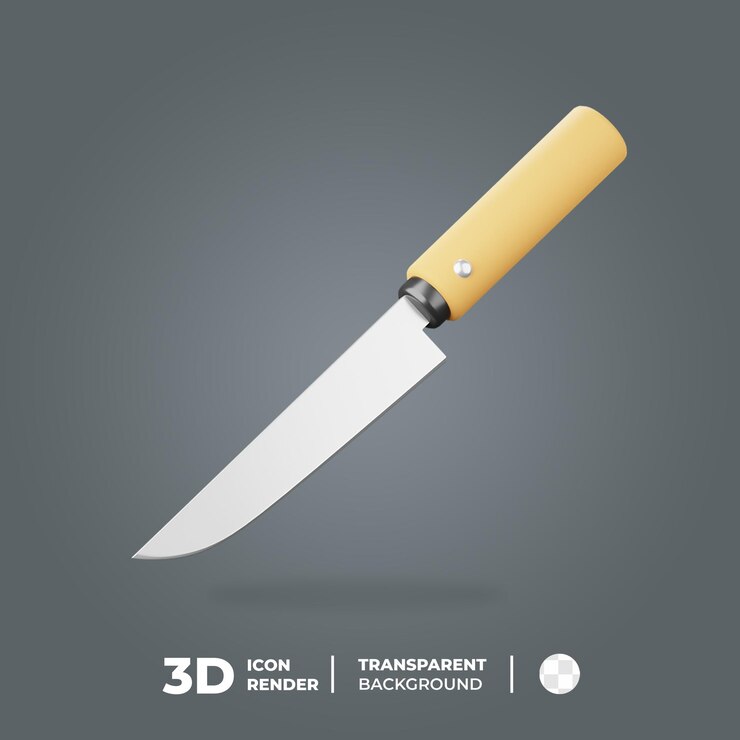 PSD cuchillo de icono 3d