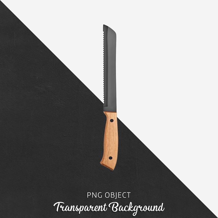 PSD cuchillo negro con mango transparente