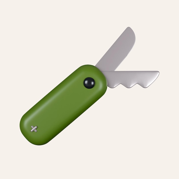 PSD cuchillo plegable en 3d