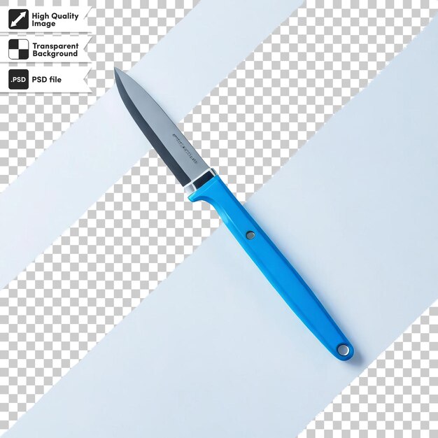 Cuchillo PSD en fondo transparente con capa de máscara editable
