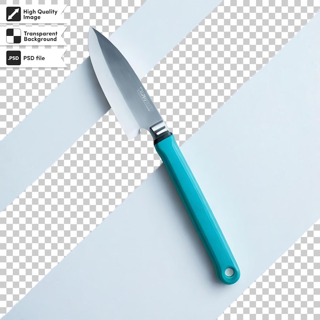 Cuchillo PSD en fondo transparente con capa de máscara editable