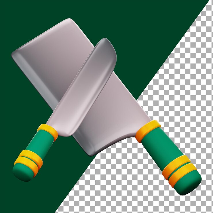 PSD cuchillos en 3d