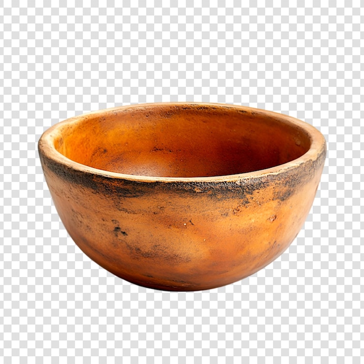 PSD cuenco de arcilla naranja rústico utensilios de cocina de cerámica hechos a mano