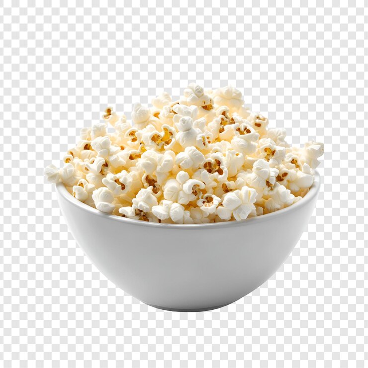 PSD cuenco blanco de ensalada de palomitas de maíz fotografía de comida de cerca plato simple