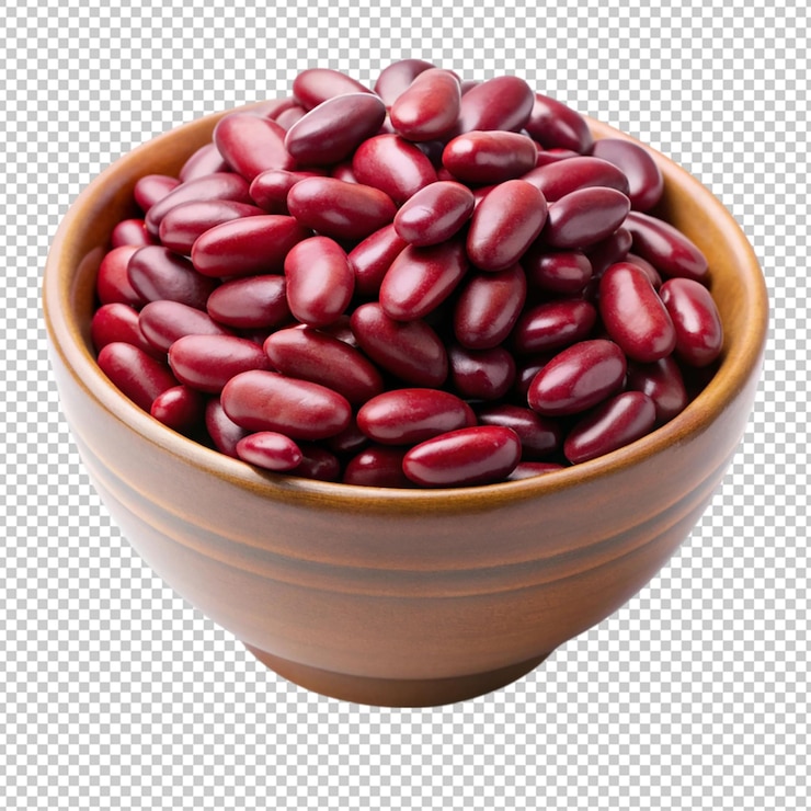 PSD cuenco de frijoles en un fondo transparente