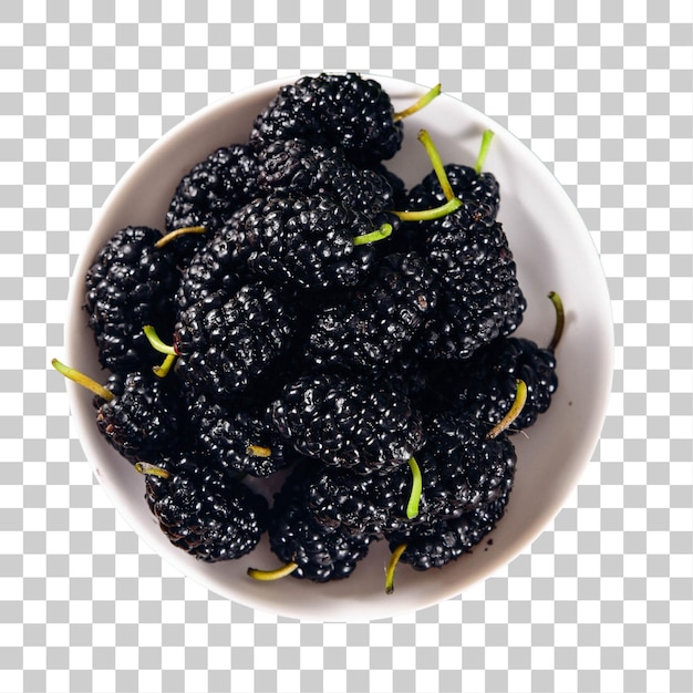 Un cuenco de moras frescas