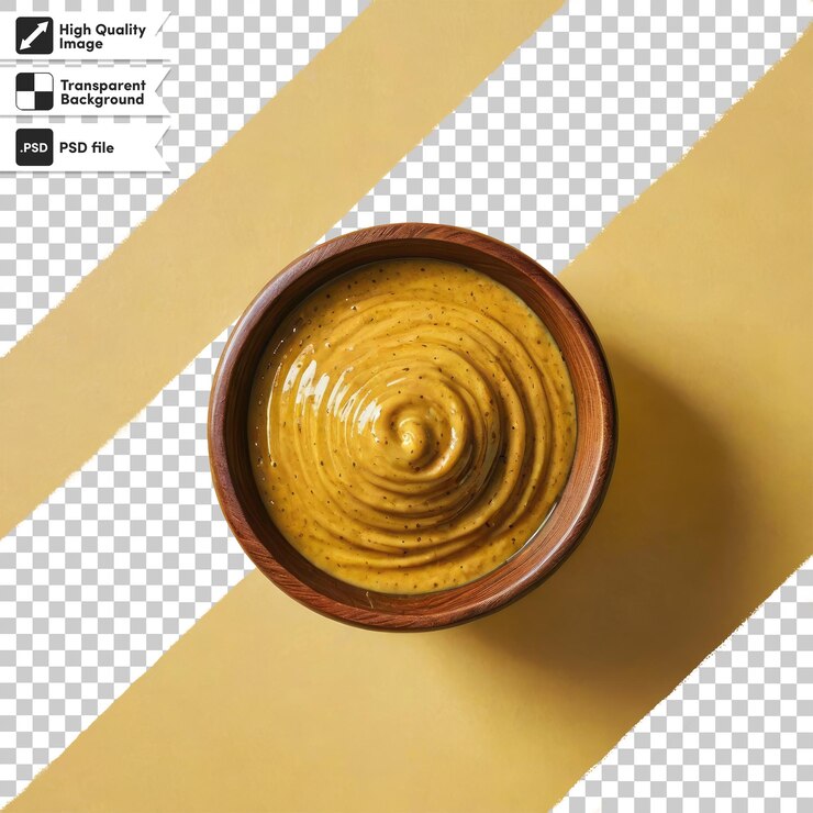 PSD cuenco psd de sopa de queso en fondo transparente con capa de máscara editable