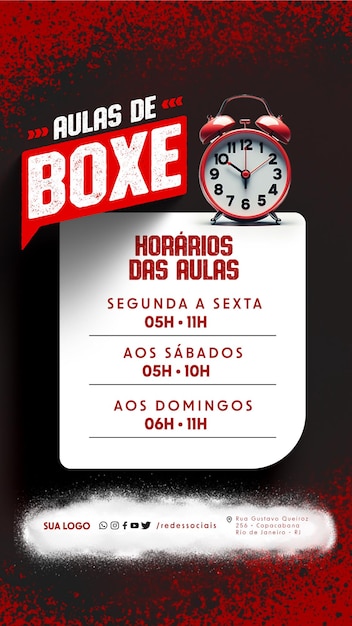 PSD cuento aulas de boxe