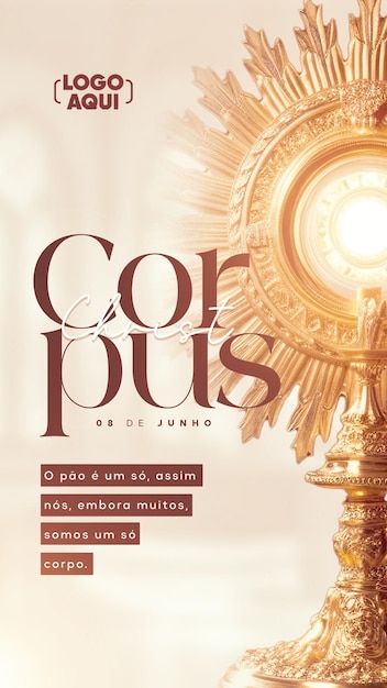 Cuento redes sociales corpus christi en portugués