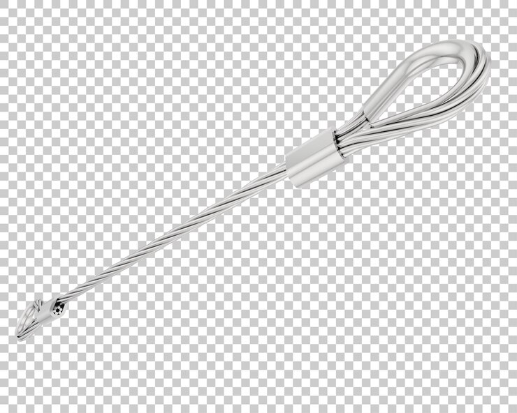 PSD cuerda de alambre aislado en la ilustración de representación 3d de fondo transparente
