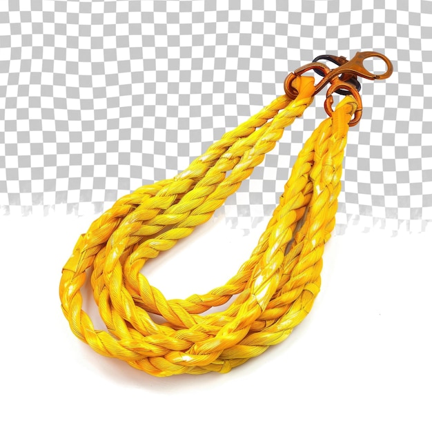 PSD una cuerda amarilla con un mango de oro y un anillo de plata
