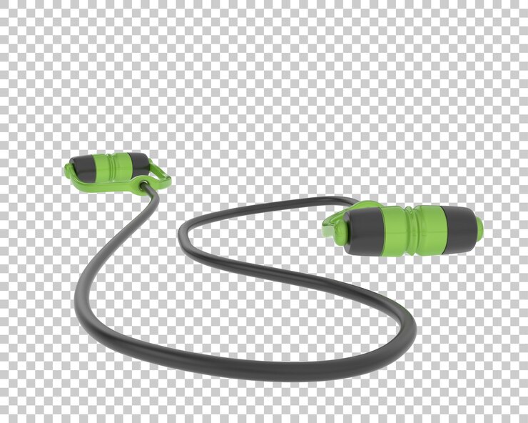 PSD cuerda elástica en la ilustración de renderizado 3d de fondo transparente