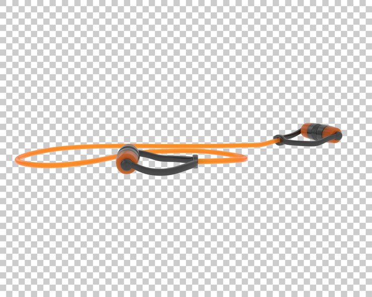 PSD cuerda elástica en la ilustración de renderizado 3d de fondo transparente
